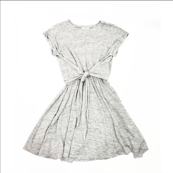Rebecca Taylor Gray Tied Front Linen Dress - Picture 3 of 3